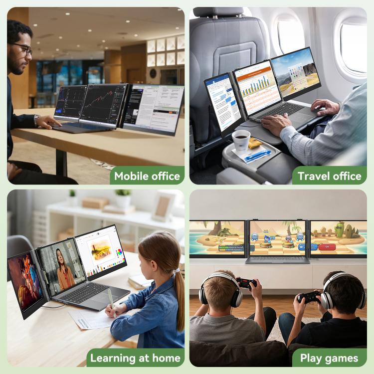 [HK Warehouse] Blackview DCM8 Pro 15.3-inch Dual-Screen Portable Extension Monitor for 14-17.3 inch Laptops - Grey
