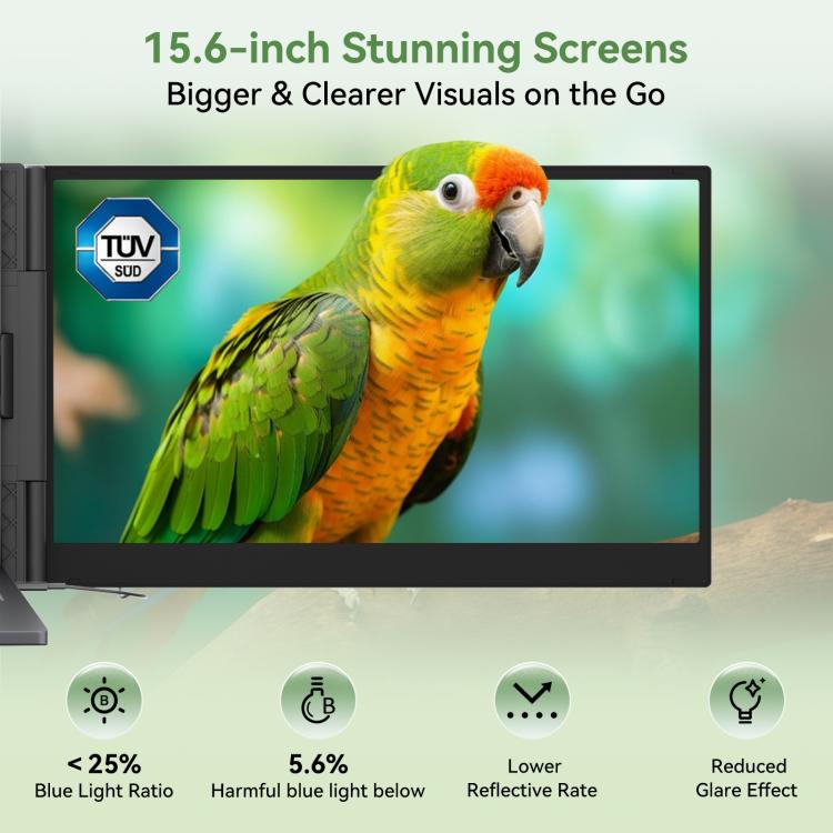 [HK Warehouse] Blackview DCM8 Pro 15.3-inch Dual-Screen Portable Extension Monitor for 14-17.3 inch Laptops - Grey