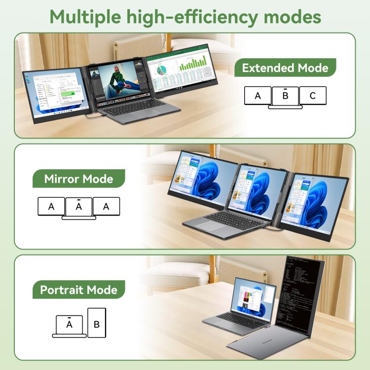 [HK Warehouse] Blackview DCM8 Pro 15.3-inch Dual-Screen Portable Extension Monitor for 14-17.3 inch Laptops - Grey