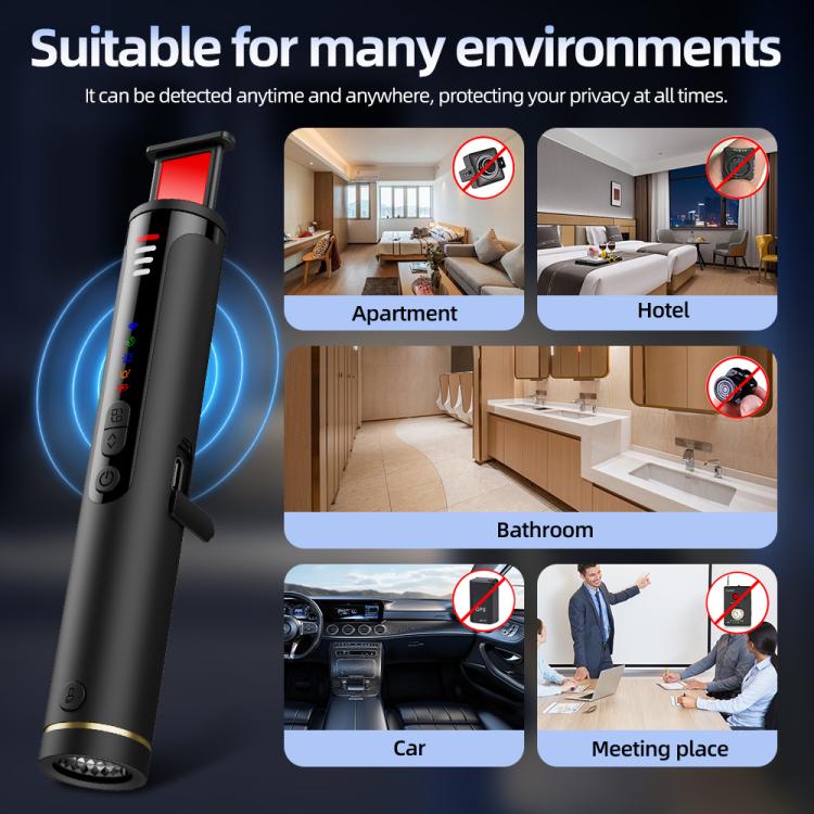 T016 Portable Multifunctional Intelligent Infrared Detector - Black