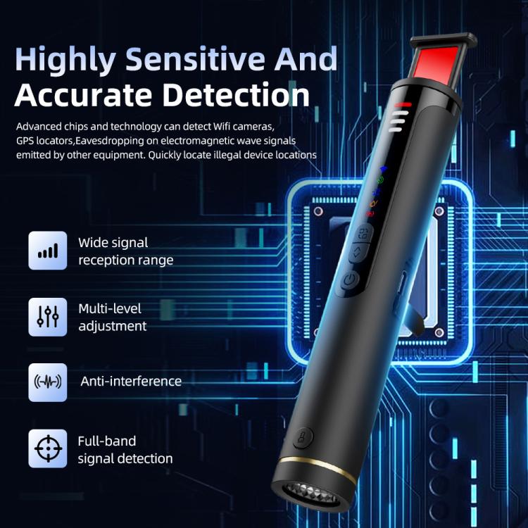 T016 Portable Multifunctional Intelligent Infrared Detector - Black