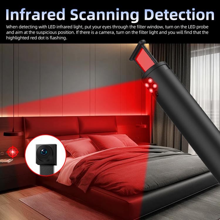 T016 Portable Multifunctional Intelligent Infrared Detector - Black
