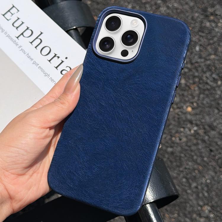 For iPhone 16 Pro Horsehair Pattern Magnetic Full Coverage TPU Phone Case