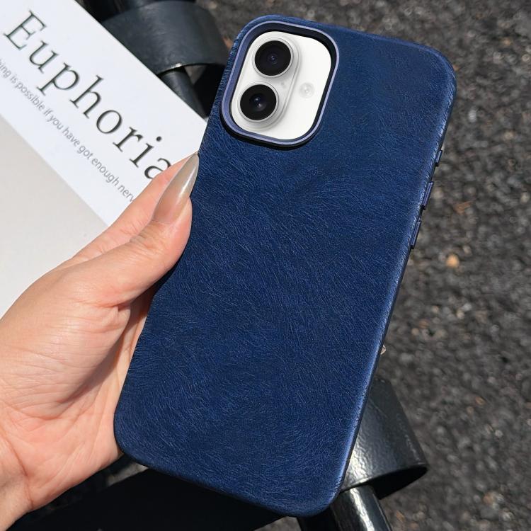 For iPhone 16 Horsehair Pattern Magnetic Full Coverage TPU Phone Case