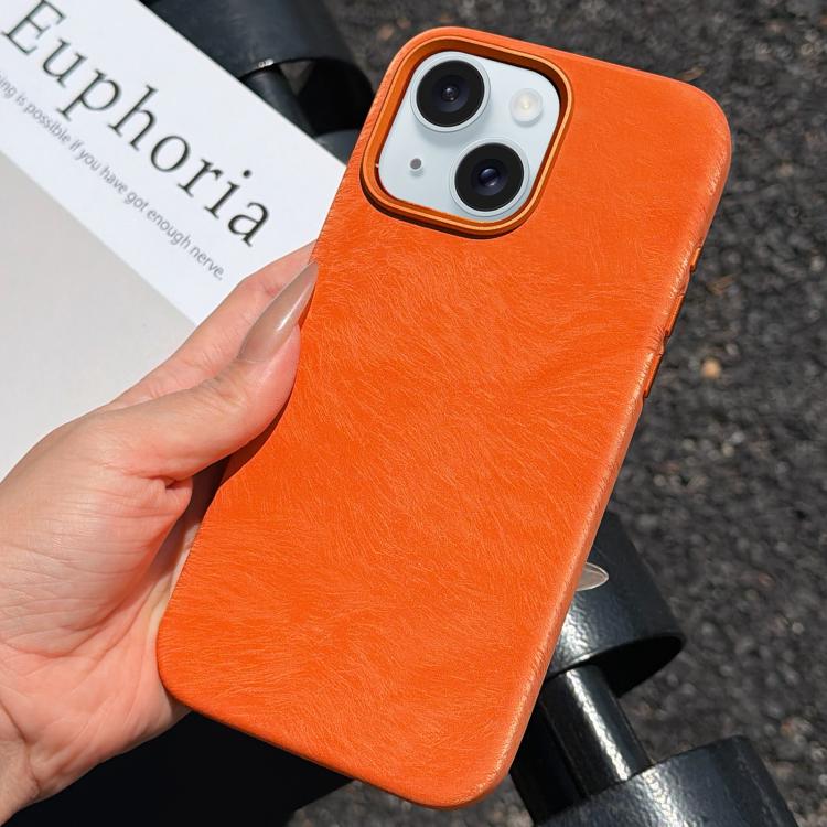 For iPhone 15 Plus Horsehair Pattern Magnetic Full Coverage TPU Phone Case