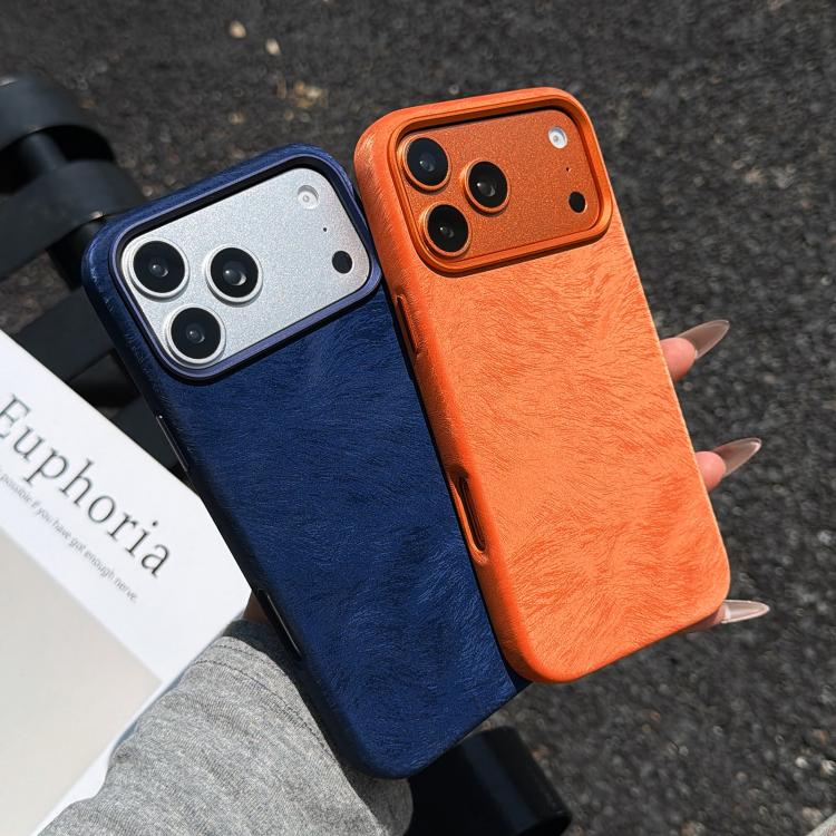 For iPhone 17 Pro Max Horsehair Pattern Magnetic Full Coverage TPU Phone Case