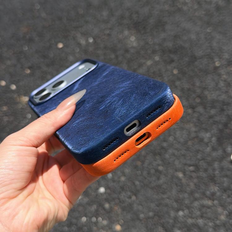 For iPhone 17 Pro Max Horsehair Pattern Magnetic Full Coverage TPU Phone Case