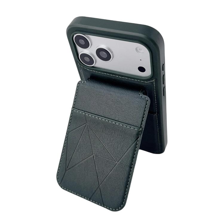 For iPhone 17 Pro Max Multifunctional Vertical Flip Card Wallet Holder Vegan Leather Back Phone Case