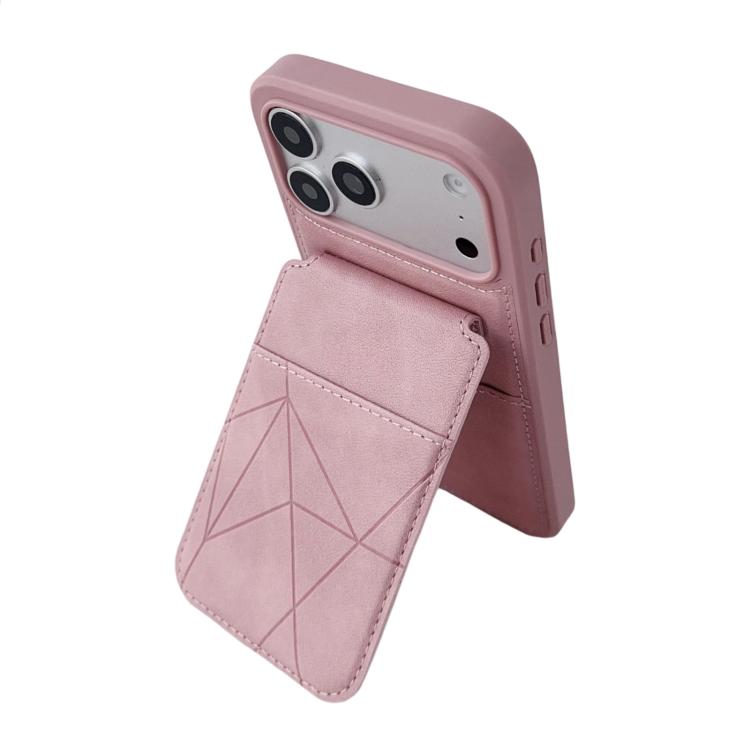 For iPhone 17 Pro Multifunctional Vertical Flip Card Wallet Holder Vegan Leather Back Phone Case
