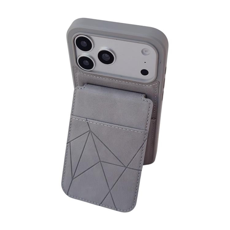 For iPhone 15 Pro Multifunctional Vertical Flip Card Wallet Holder Vegan Leather Back Phone Case