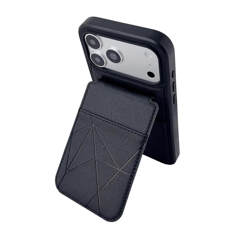 For iPhone 13 Pro Multifunctional Vertical Flip Card Wallet Holder Vegan Leather Back Phone Case