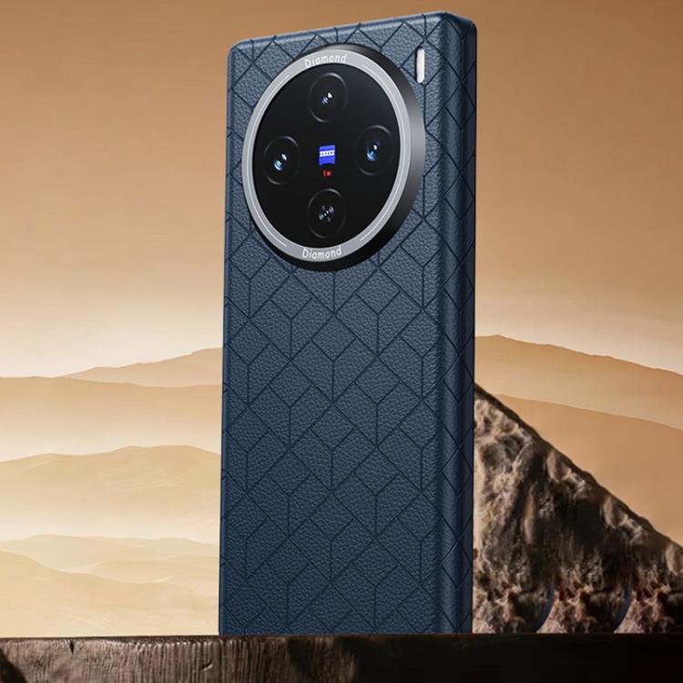 For vivo X200s Rubik Cube Series Embossed Grid Pattern Magnetic Phone Case