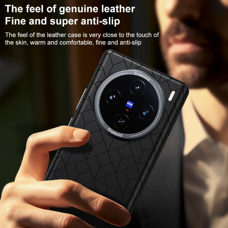 For vivo X200s Rubik Cube Series Embossed Grid Pattern Magnetic Phone Case