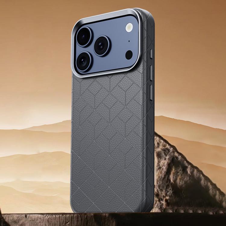 For iPhone 17 Pro Max Rubik Cube Series Embossed Grid Pattern Magnetic Phone Case