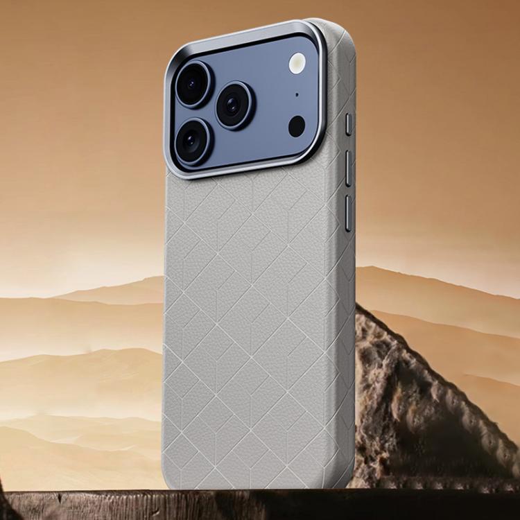 For iPhone 17 Pro Max Rubik Cube Series Embossed Grid Pattern Magnetic Phone Case