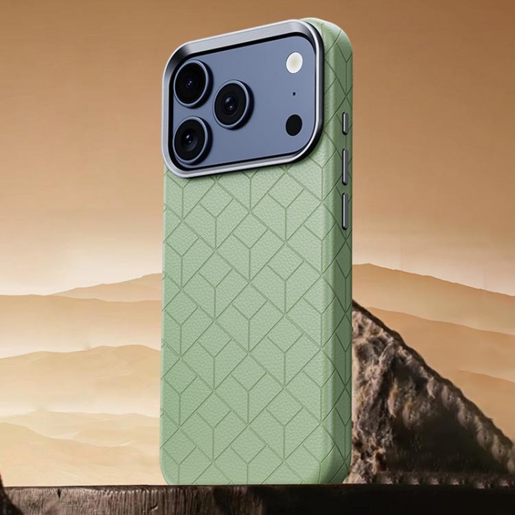 For iPhone 17 Pro Rubik Cube Series Embossed Grid Pattern Magnetic Phone Case
