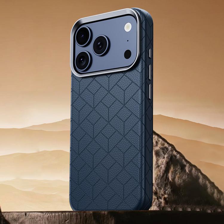 For iPhone 17 Pro Rubik Cube Series Embossed Grid Pattern Magnetic Phone Case