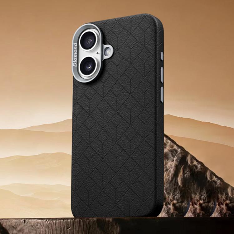 For iPhone 17 Rubik Cube Series Embossed Grid Pattern Magnetic Phone Case