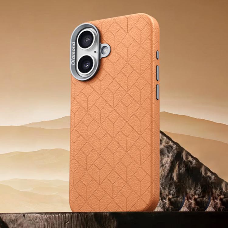 For iPhone 17 Rubik Cube Series Embossed Grid Pattern Magnetic Phone Case