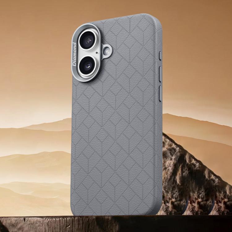 For iPhone 17 Rubik Cube Series Embossed Grid Pattern Magnetic Phone Case