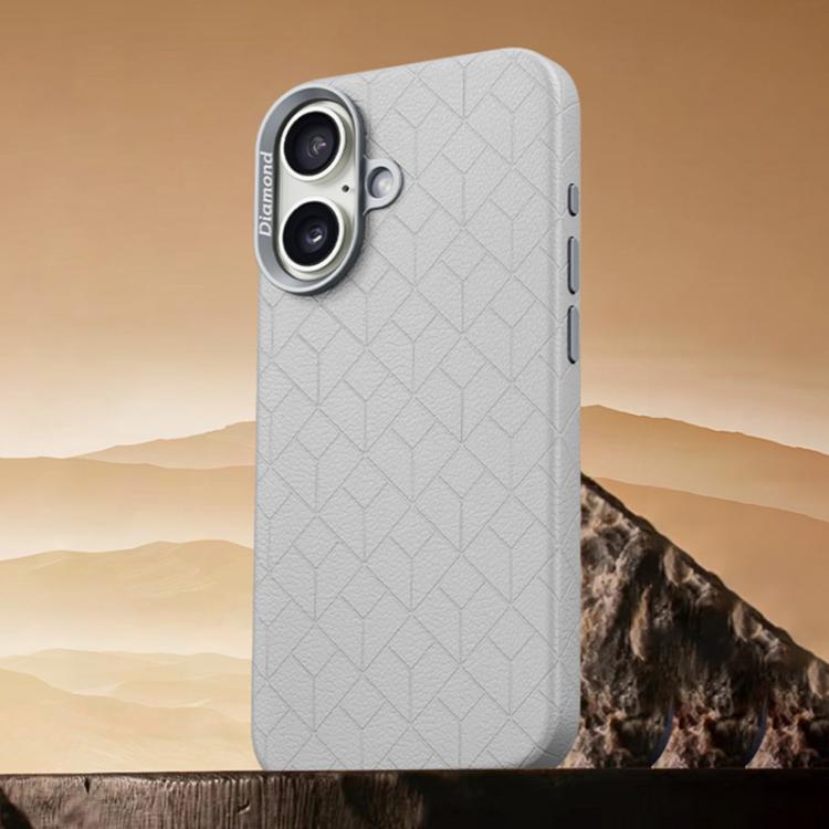 For iPhone 17 Rubik Cube Series Embossed Grid Pattern Magnetic Phone Case