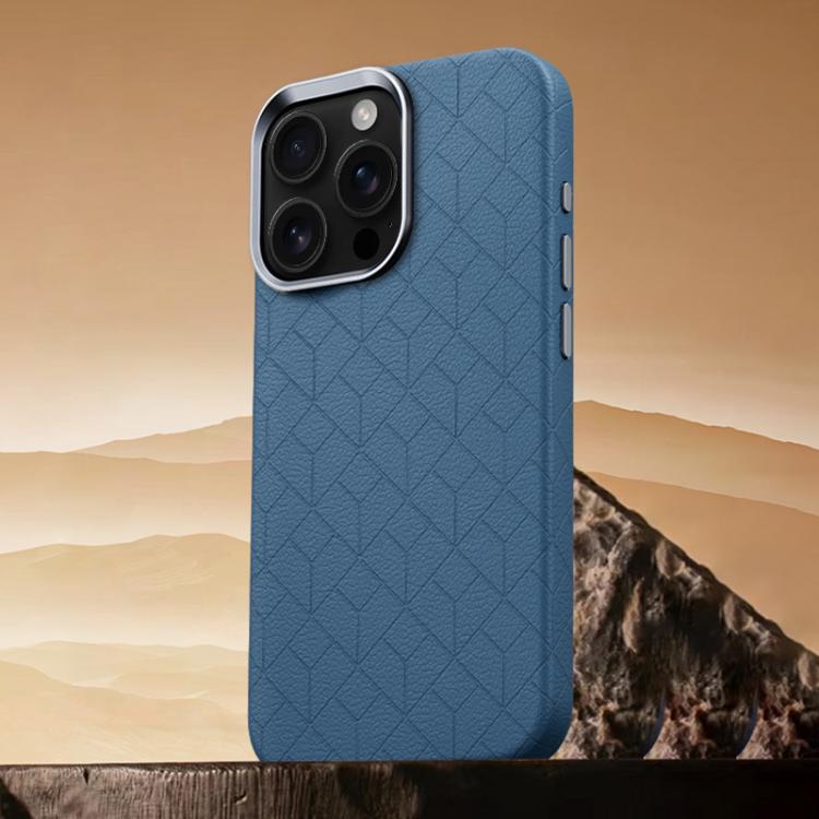 For iPhone 16 Pro Max Rubik Cube Series Embossed Grid Pattern Magnetic Phone Case