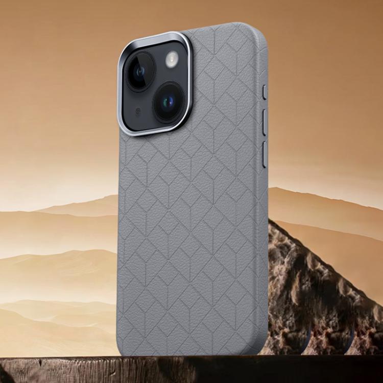 For iPhone 14 / 13 Rubik Cube Series Embossed Grid Pattern Magnetic Phone Case