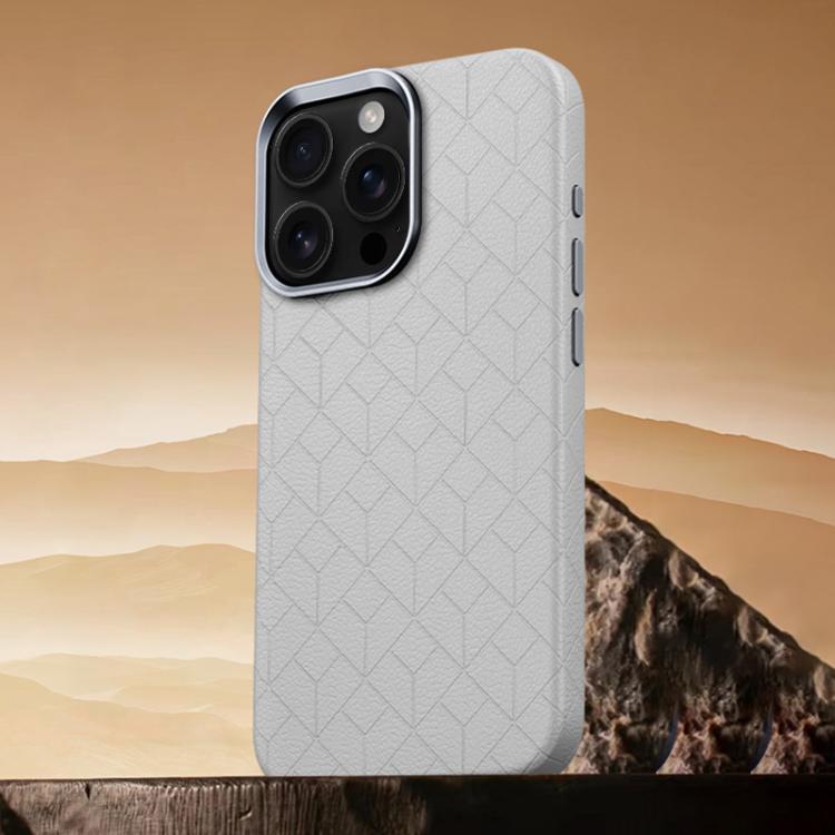For iPhone 13 Pro Max Rubik Cube Series Embossed Grid Pattern Magnetic Phone Case