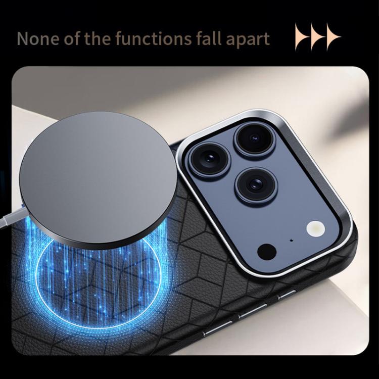 For iPhone 15 Plus / 14 Plus Rubik Cube Series Embossed Grid Pattern Magnetic Phone Case