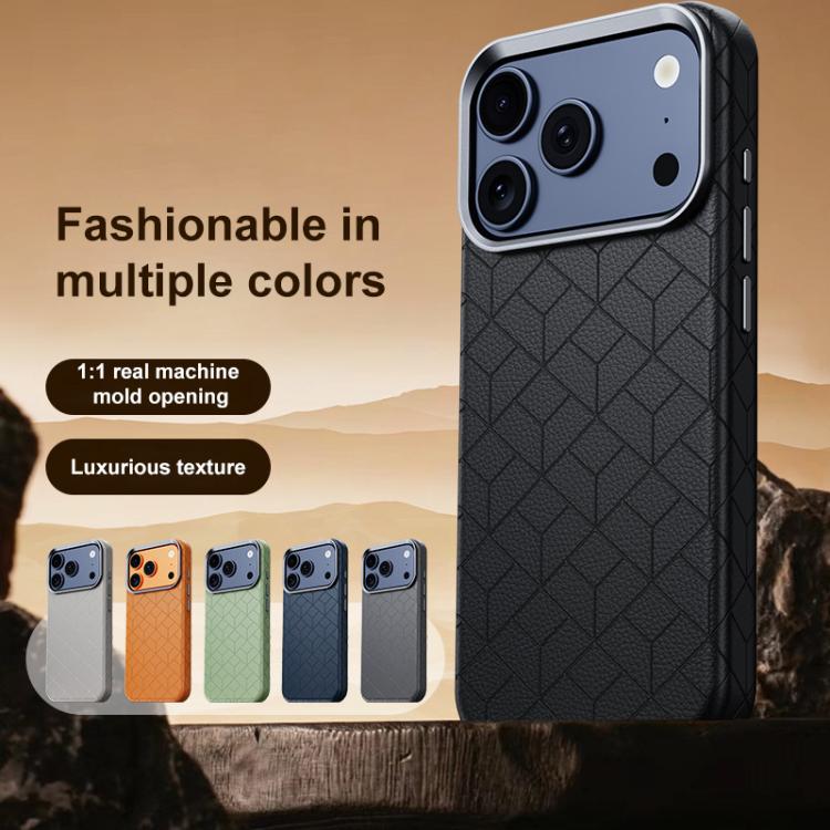 For iPhone 17 Rubik Cube Series Embossed Grid Pattern Magnetic Phone Case