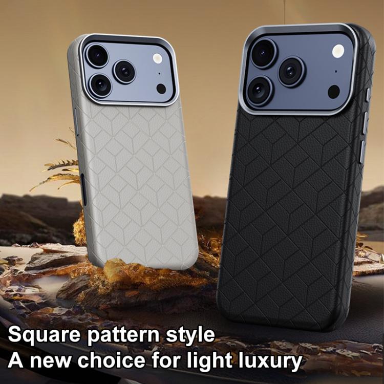 For iPhone 17 Rubik Cube Series Embossed Grid Pattern Magnetic Phone Case