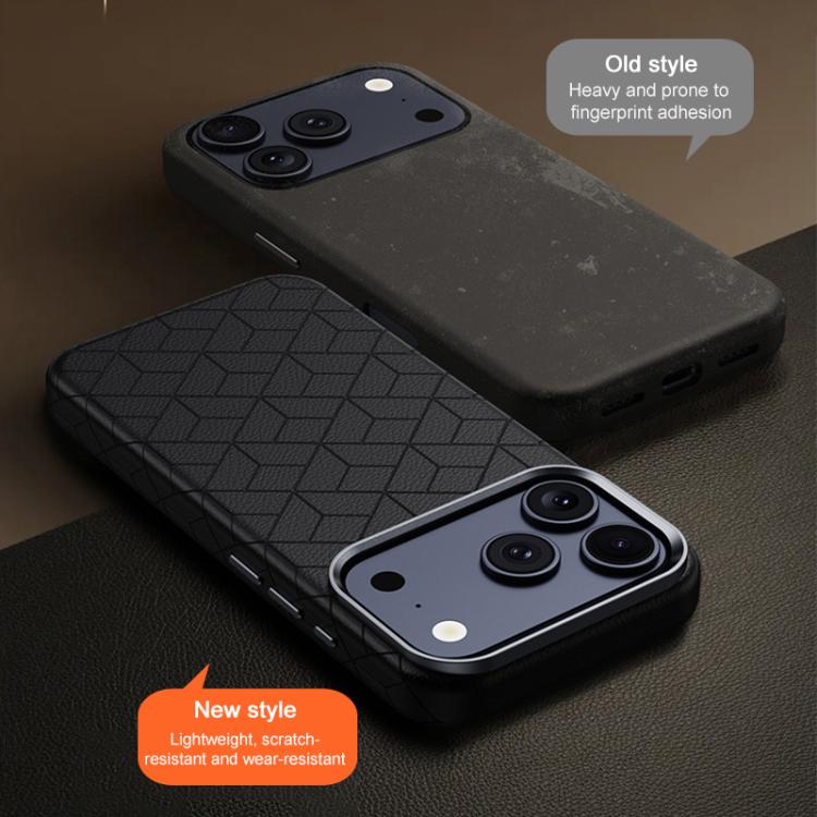 For iPhone 17 Rubik Cube Series Embossed Grid Pattern Magnetic Phone Case