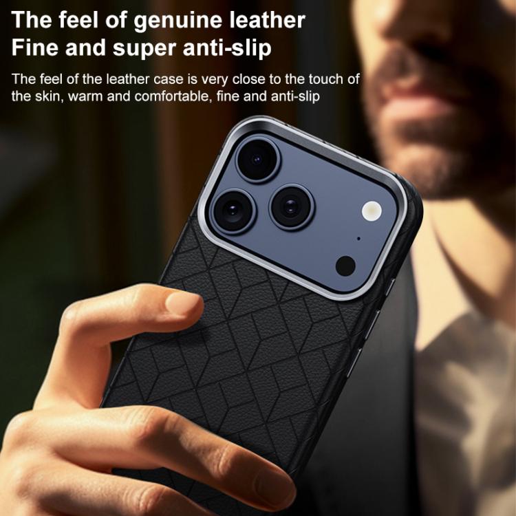 For iPhone 17 Rubik Cube Series Embossed Grid Pattern Magnetic Phone Case