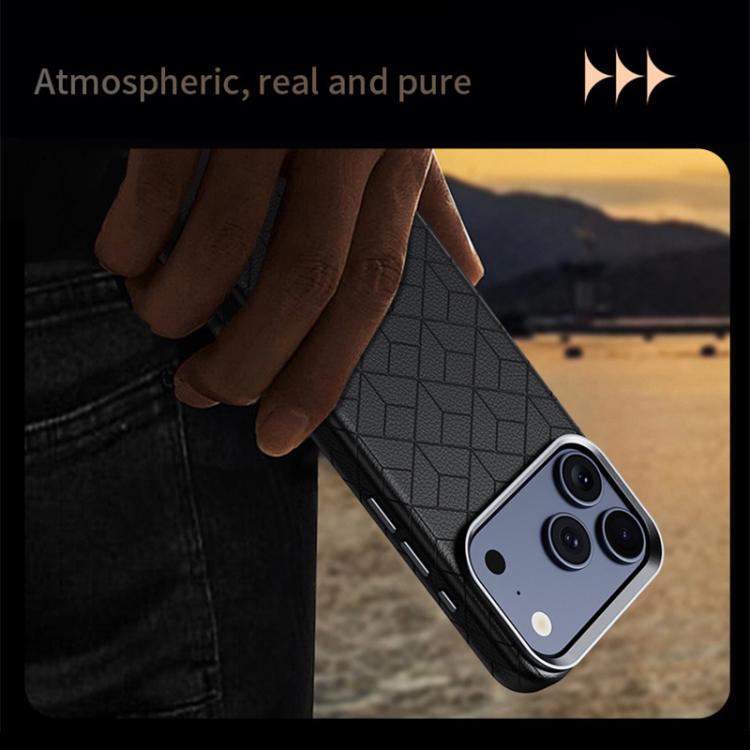 For iPhone 17 Rubik Cube Series Embossed Grid Pattern Magnetic Phone Case