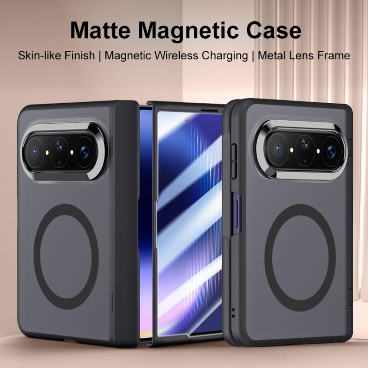 For Huawei Pura X Max Pivacy Film Integrated Matte Skin Feel Shockproof Magnetic Phone Case