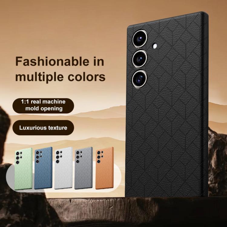For Samsung Galaxy S26 5G Rubik Cube Series Embossed Grid Pattern Magnetic Phone Case