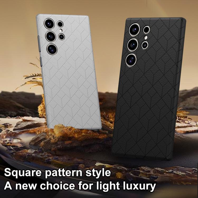 For Samsung Galaxy S24 Ultra 5G Rubik Cube Series Embossed Grid Pattern Magnetic Phone Case