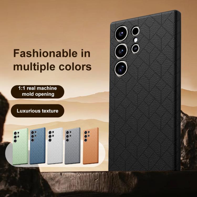 For Samsung Galaxy S23 Ultra 5G Rubik Cube Series Embossed Grid Pattern Magnetic Phone Case