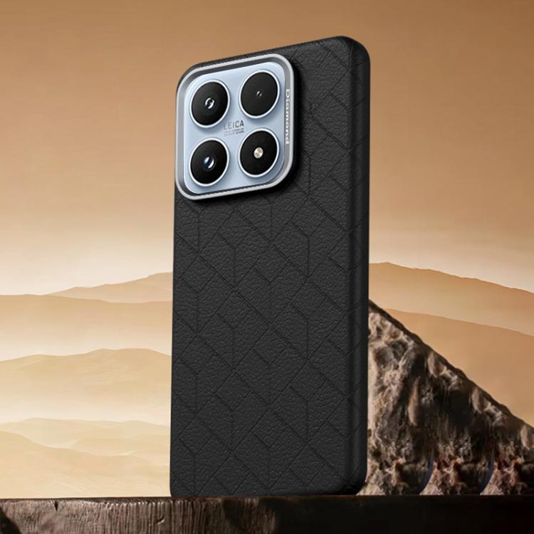 For Xiaomi 17 Rubik Cube Series Embossed Grid Pattern Magnetic Phone Case