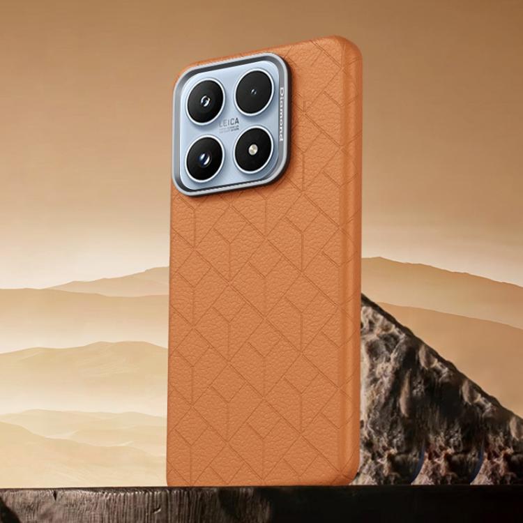 For Xiaomi 17 Rubik Cube Series Embossed Grid Pattern Magnetic Phone Case