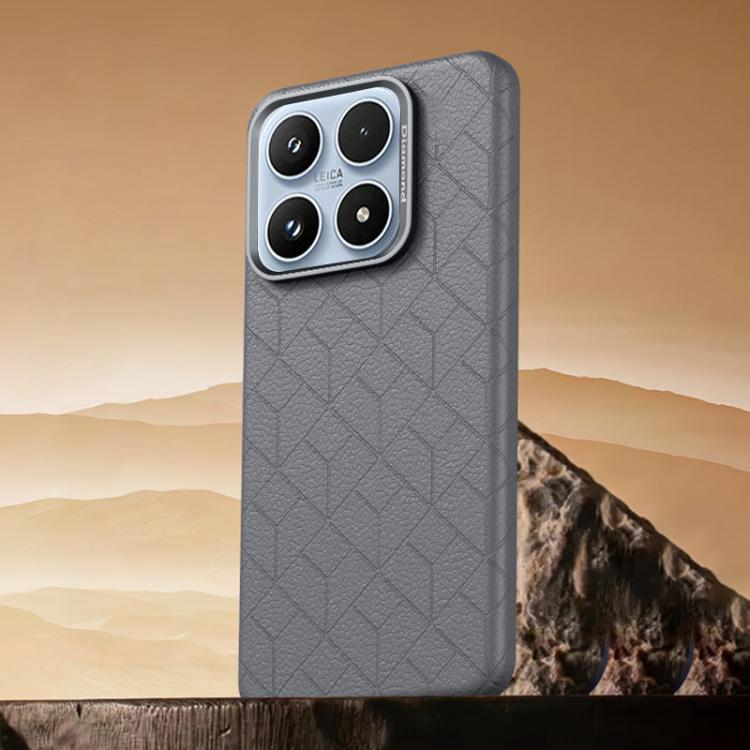For Xiaomi 17 Rubik Cube Series Embossed Grid Pattern Magnetic Phone Case