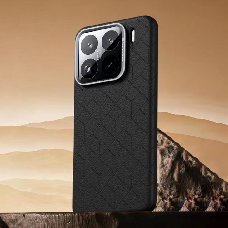For Xiaomi 15S Pro Rubik Cube Series Embossed Grid Pattern Magnetic Phone Case