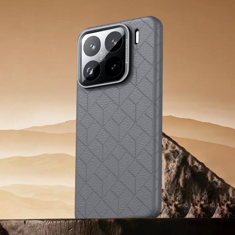For Xiaomi 15S Pro Rubik Cube Series Embossed Grid Pattern Magnetic Phone Case