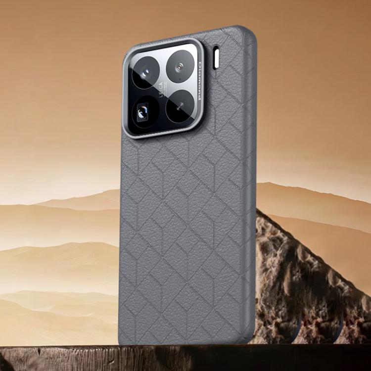 For Xiaomi 15 Pro Rubik Cube Series Embossed Grid Pattern Magnetic Phone Case