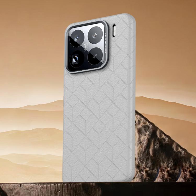 For Xiaomi 15 Pro Rubik Cube Series Embossed Grid Pattern Magnetic Phone Case