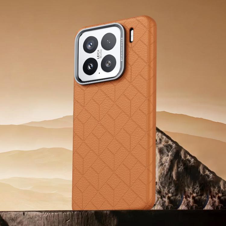 For Xiaomi 15 Rubik Cube Series Embossed Grid Pattern Magnetic Phone Case