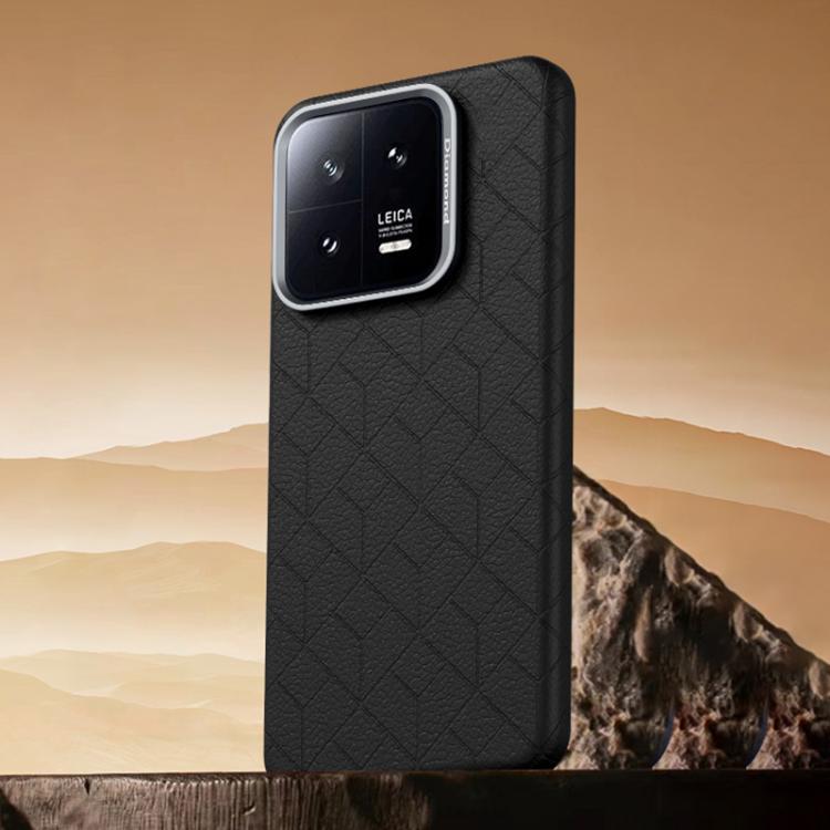For Xiaomi 13 Rubik Cube Series Embossed Grid Pattern Magnetic Phone Case