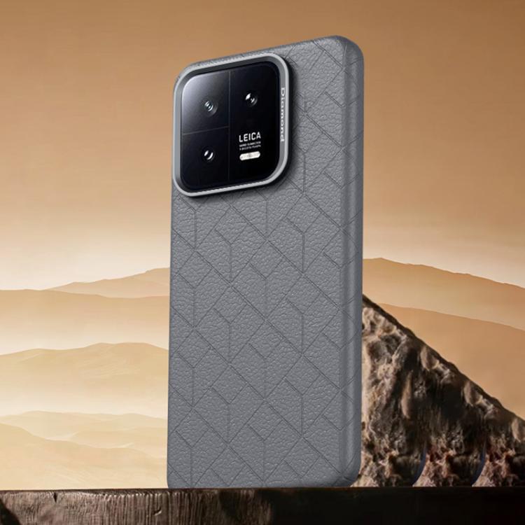 For Xiaomi 13 Rubik Cube Series Embossed Grid Pattern Magnetic Phone Case