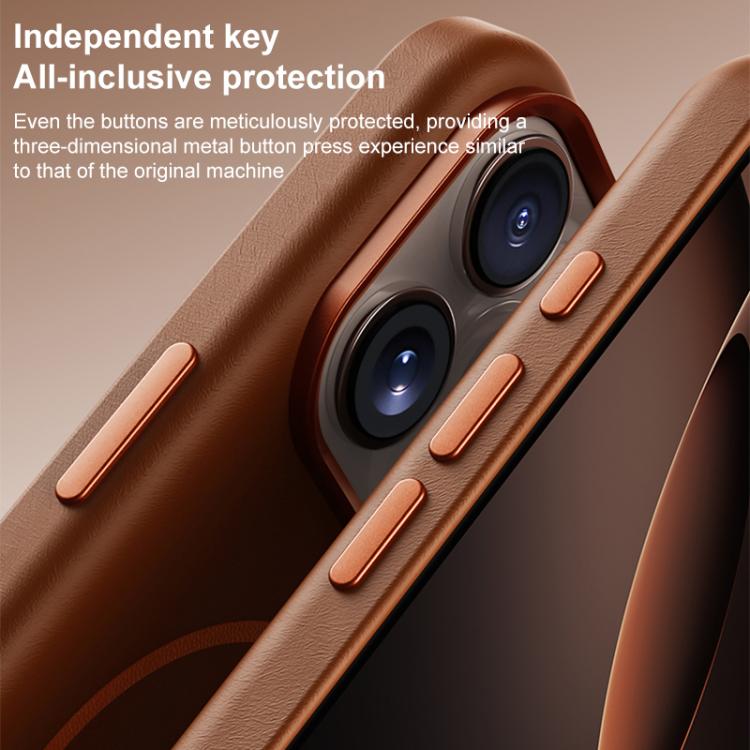 For iPhone 17 Pro Elephant Leather Full Coverage Magnetic Microfiber Leather PC Phone Case