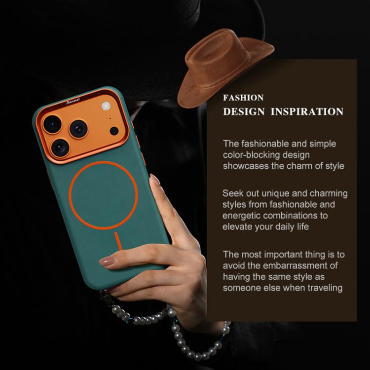 For iPhone 17 Pro Elephant Leather Full Coverage Magnetic Microfiber Leather PC Phone Case
